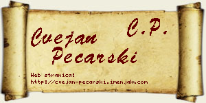 Cvejan Pecarski vizit kartica